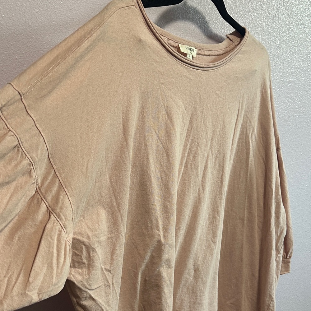 Umgee Oversized Long Sleeve Tee in Light Pink - Picture 4 of 8